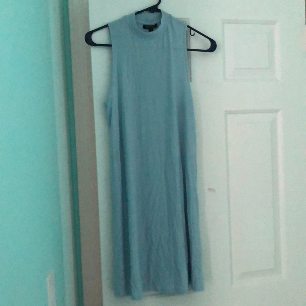 Top shop baby blue high neck dress